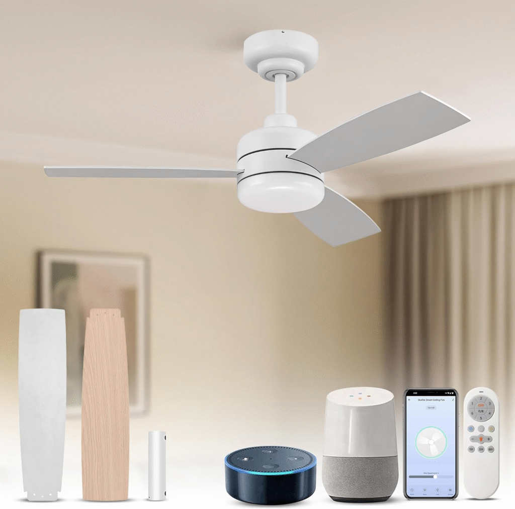 Chelsea White 52 inch Smart Ceiling Fans with Light